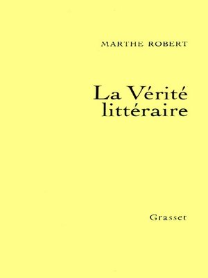 cover image of La vérité littéraire